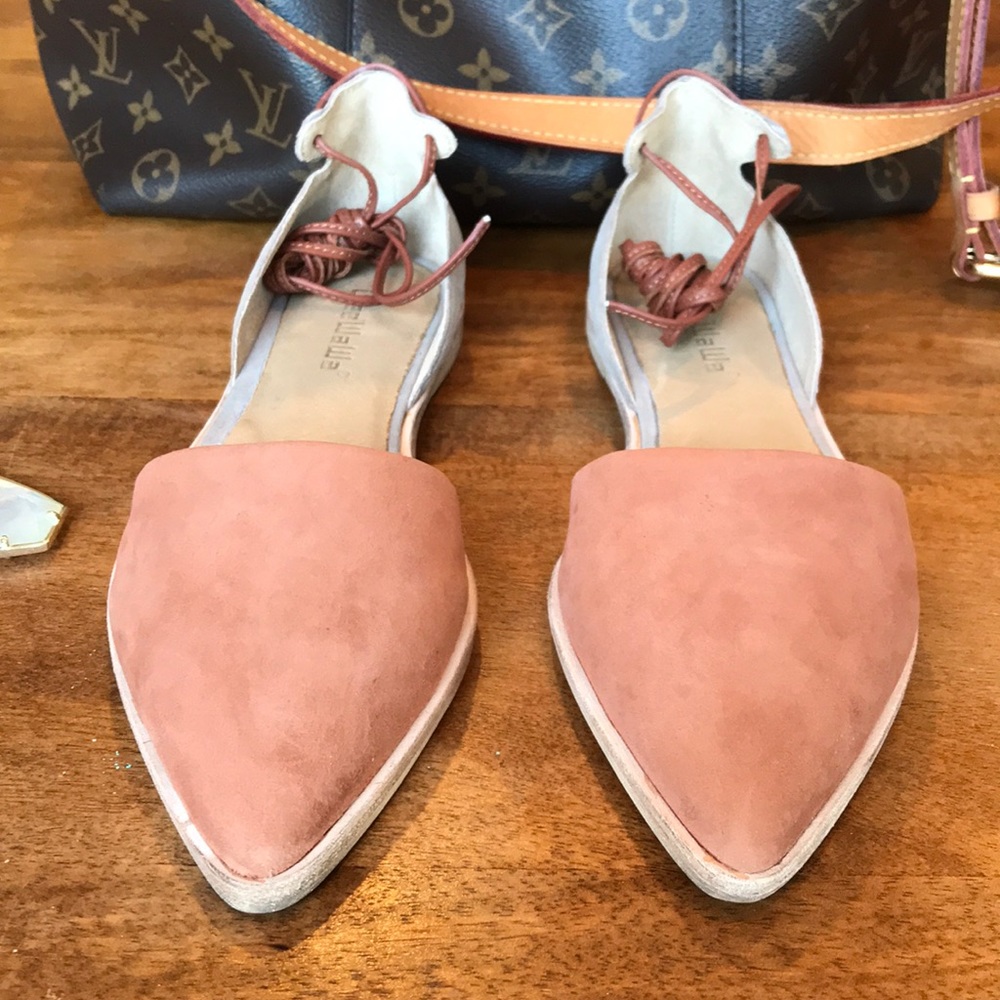 Anthropologie Gee Wawa Adele Suede Leather Flat - Picture 7 of 8
